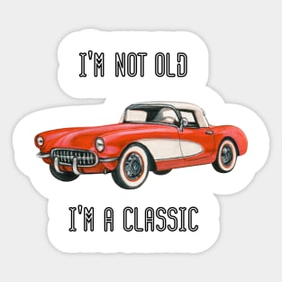 Vintage retro classic car Sticker